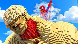 Ragdoll SPIDERMAN Becomes the ARMORED TITAN!