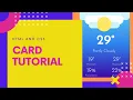 Build a weather card in HTML and CSS Tutorial
