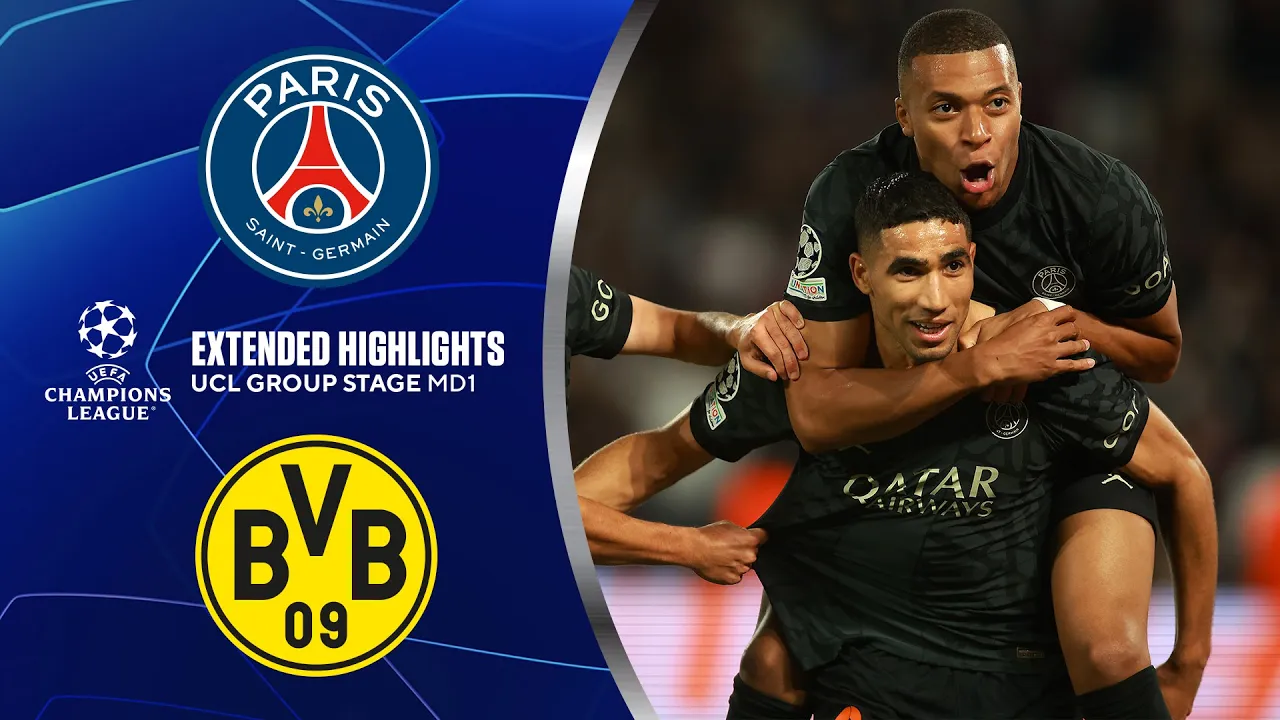PSG vs. Borussia Dortmund: Extended Highlights | UCL Groups Stage MD 1 | CBS Sports Golazo