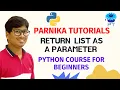 L 37 RETURN LIST AS A PARAMETER FUNCTIONS IN PYTHON PYTHON COURSE FOR BEGINNERS