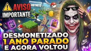 A VERDADE SOBRE ESSE CANAL DE 500 MIL INSCRITOS - PORQUE EU SUMI E AGORA VOLTEI