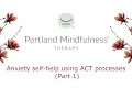 Anxiety self-help using Acceptance and Commitment Therapy ACT processes
