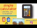 ASMR coding create a simple CALCULATOR using hmtl css and JavaScript
