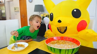 Vlad and Niki children morning routine story with Huge Toy