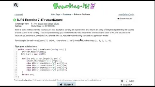 Java Practice It Exercise 7 17 vowelCount arrays condition char string tally