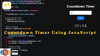 Building a Countdown Timer Using JavaScript Exploring JavaScript Day 21 ScratchStart00