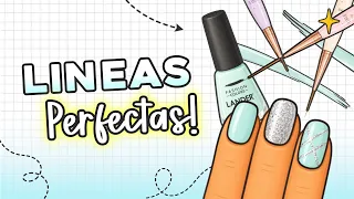 3 DISEÑOS de UÑAS para Practicar con tu Pincel Liner 💅 Fáciles