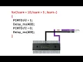 How to use For loop in MikroC PIC16F877A for hardware demo