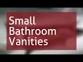 Small Bathroom Vanities Home Depot