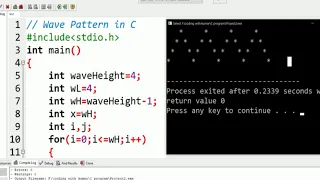 Wave Pattern in C Programing Pattern in C