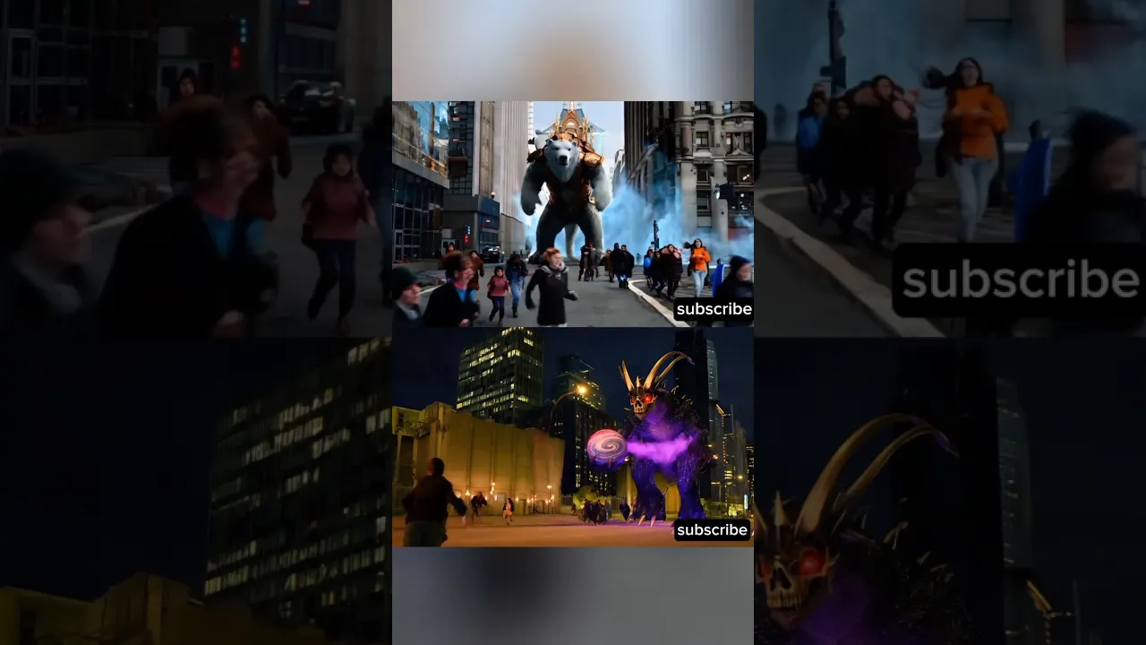 Monsters attack the city