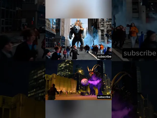 Monsters attack the city
