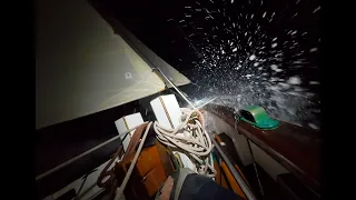 Solo at sea – day 5 ( crash gybe / steering gear failure )