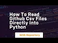 How to read github csv files directly into python