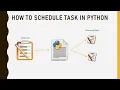schedule task in python Automating tasks and executing 10 10 min