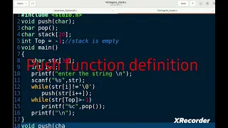 reverse of given string using stack