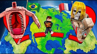 ATTACK ON TITAN mas MODO DOMINAÇÃO no MINECRAFT!!