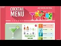 ELearning example - Click and reveal interaction on Cocktail menu