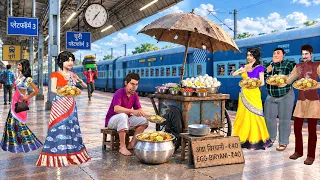 Railway Station Mei Garib Egg Biryani Tasty Desi Village Street Food Hindi Kahaniya Moral Stories