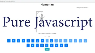 Vanilla JavaScript Hangman Game Tutorial - No Frameworks