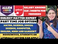 Allen Subject Matter Expert Jobs 2023 All Subject Options UpGrad Date Science Jobs Latest Jobs