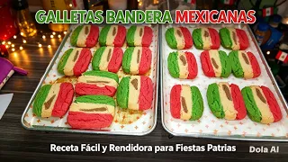 🇲🇽Galletas Bandera Mexicanas Fáciles y Rendidora para Fiestas Patrias🇲🇽🌃