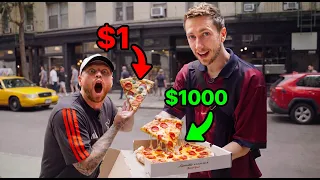 We tried $1 vs $1000 pizza in New York!