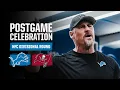 Lions vs Buccaneers postgame locker room celebration