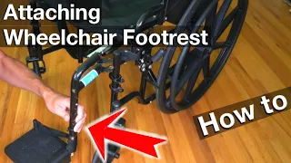 Attaching footrests on a Wheelchair How to in 4K