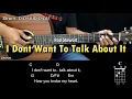 Download Lagu I Dont Want To Talk About It - Rod Stewart | EASY Guitar Tutorial with Chords - Guitar Lessons