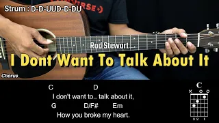 i dont want to talk about it rod stewart easy guitar tutorial with chords guitar lessons