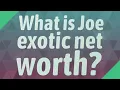 What is Joe exotic net worth