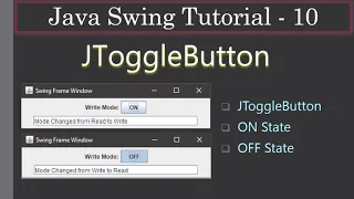 JToggleButton With ON OFF State Java Swing Tutorials