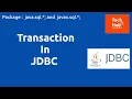 Transaction in JDBC Java TechHub
