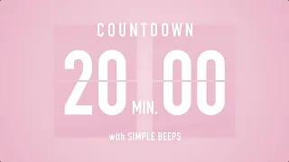 20 Minute Countdown Timer Flip Clock with Simple Beeps