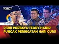 Lagu Riuh! Menkeu Purbaya–Seskab Teddy saat Disapa Mendikdasmen Hadiri Peringatan Hari Guru Nasional