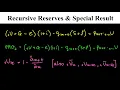 Recursive Reserves Special Result Contingencies Actuarial Mathematics