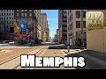 Driving Around Downtown Memphis Tennessee in 4k