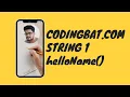 01 Codingbat String 1 helloName Java coding practice UiBrains by Naveen Saggam