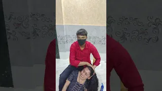 long hair oiling u0026 scalp massage asmr husband forcing u0026 pampering wifes beautiful long hair