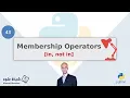 Membership operators in python