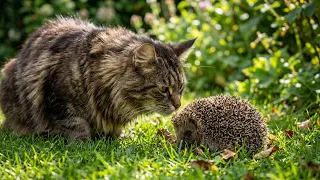 My Cat Finds A Hedgehog And I Try To Rescue It! Mission Impossible!!