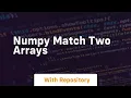 numpy match two arrays