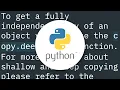 How can I create a copy of an object in Python