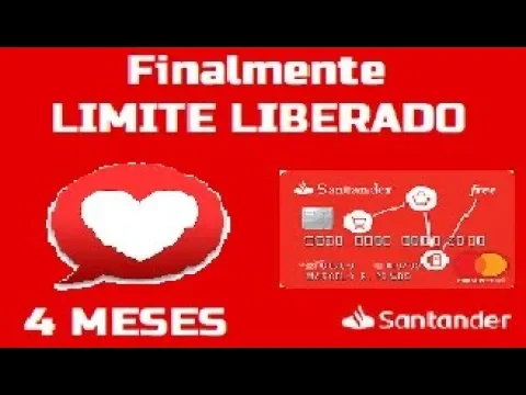 CARTÃO DE CREDITO SANTANDER FREE LIMITE LIBERADO APÓS 4 MESES DE CONTA CORRENTE 08/05/2019