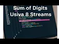 Java Coding Interview Question Sum of Digits Using Java 8 Streams