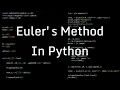 Euler s Method ODE Solver in Python