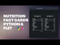 Build A Nutrition Tracker With Python Flet UI