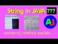 contains method of string class in java string handling