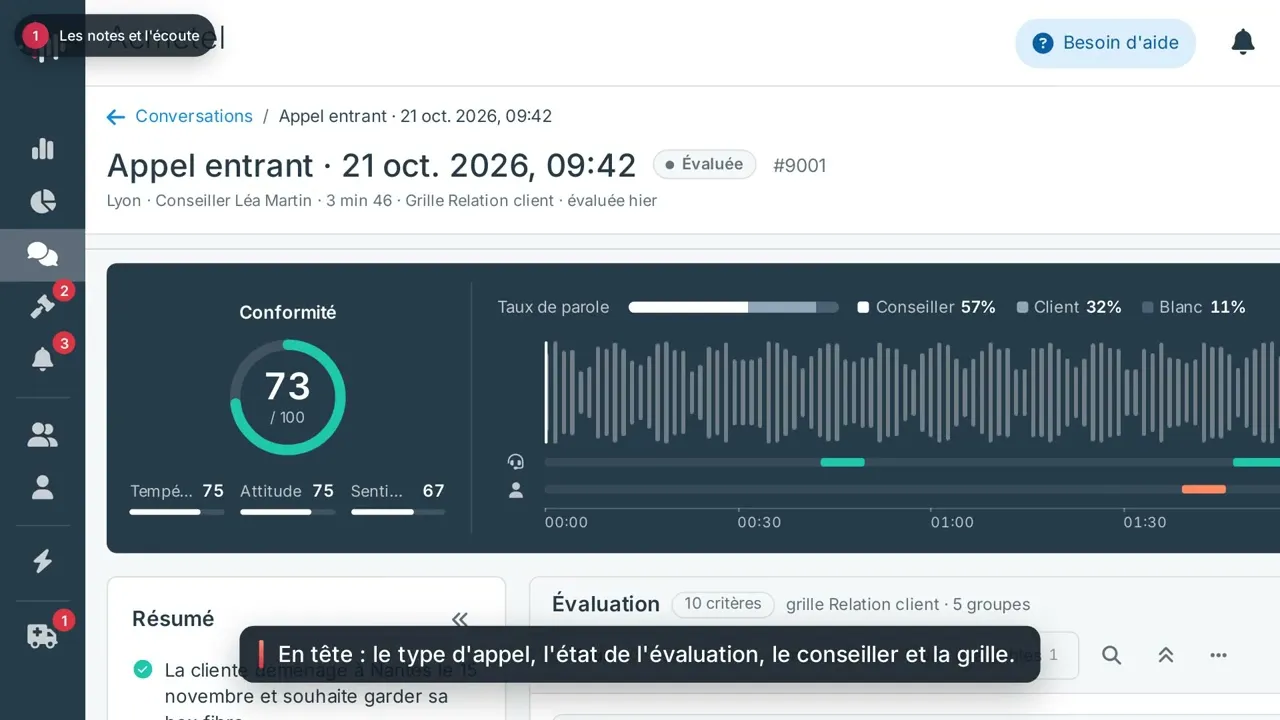 Korte video: een beoordeling lezen in de nieuwe interface van Raisetalk